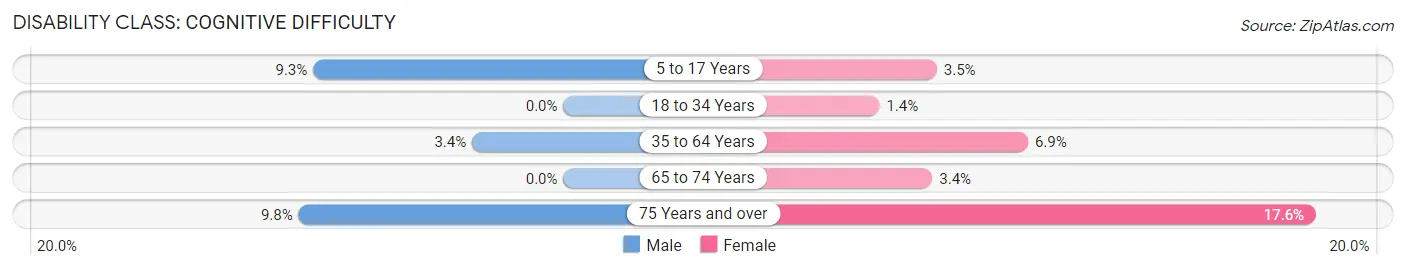 Disability in North Palm Beach: <span>Cognitive Difficulty</span>