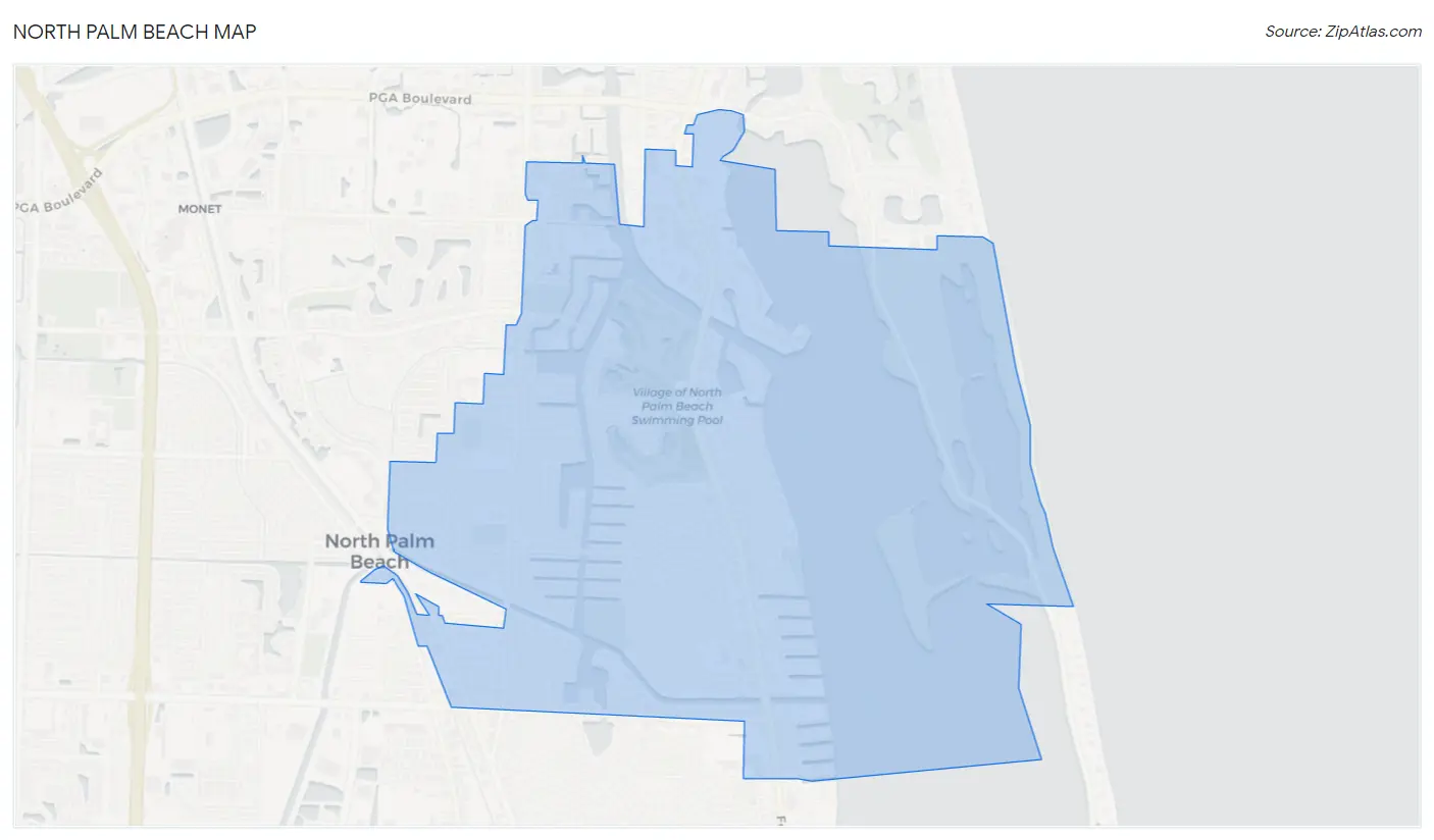 North Palm Beach Map