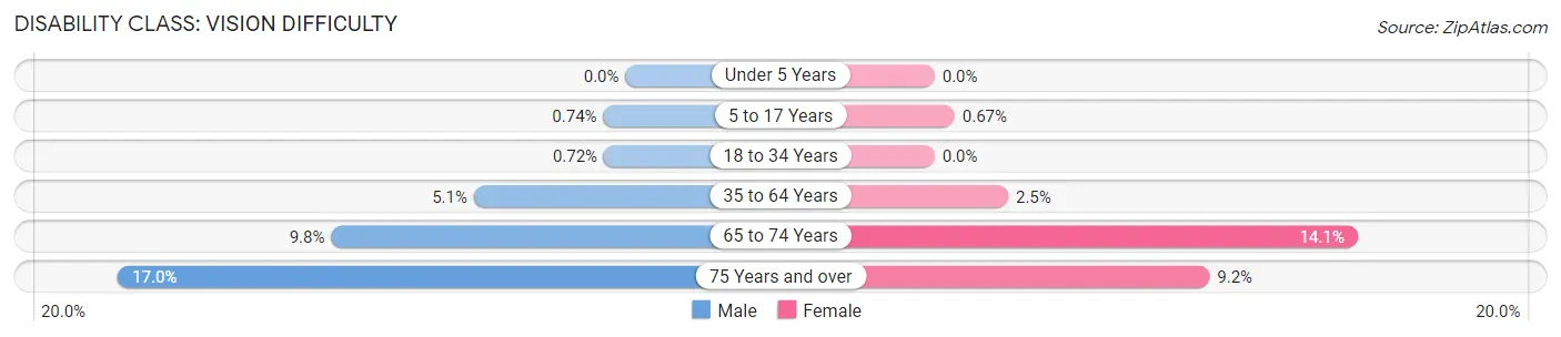 Disability in Ocoee: <span>Vision Difficulty</span>