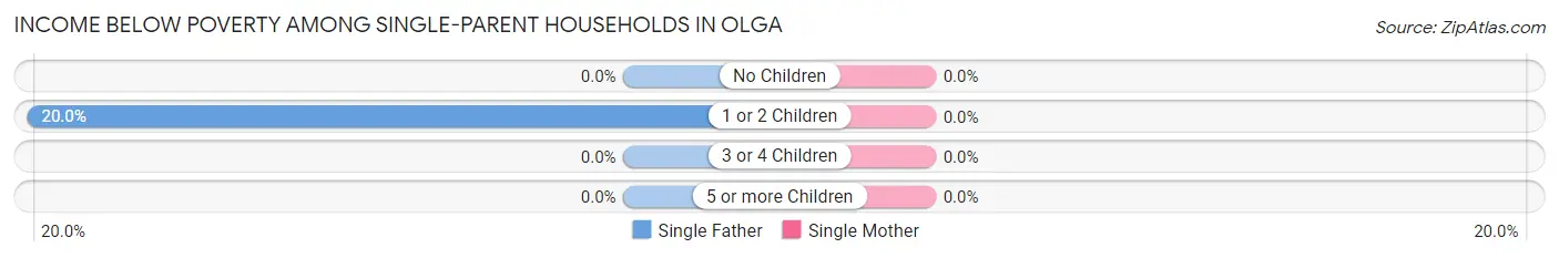 Income Below Poverty Among Single-Parent Households in Olga
