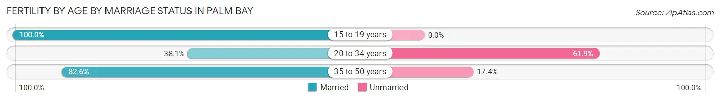 Female Fertility by Age by Marriage Status in Palm Bay
