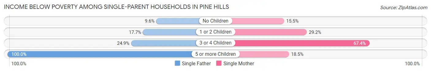 Income Below Poverty Among Single-Parent Households in Pine Hills