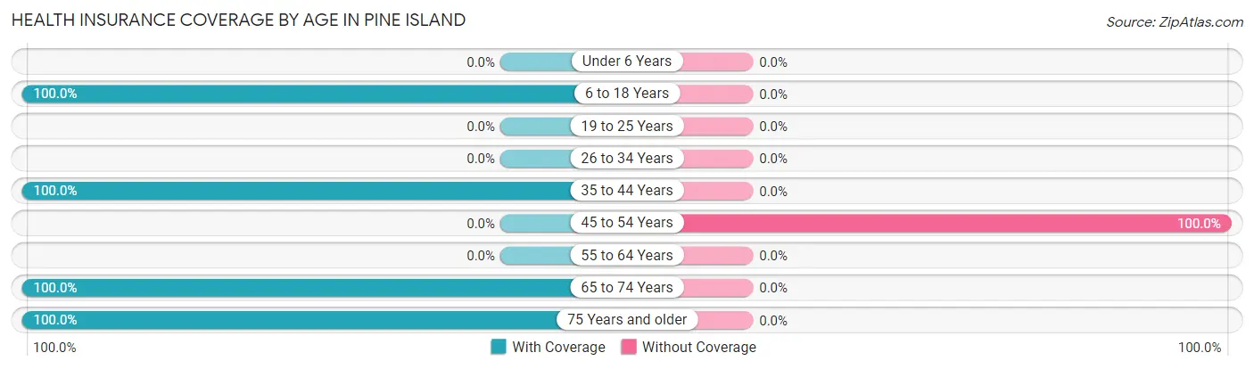 Health Insurance Coverage by Age in Pine Island