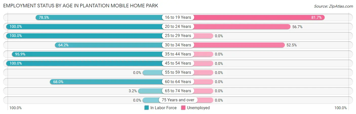 Employment Status by Age in Plantation Mobile Home Park