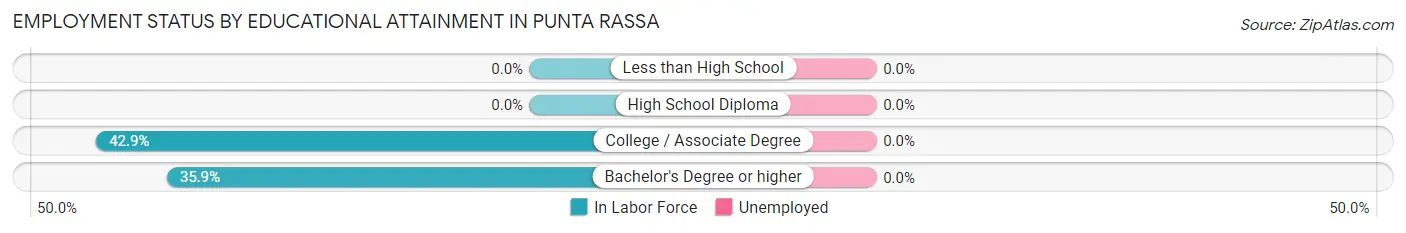 Employment Status by Educational Attainment in Punta Rassa
