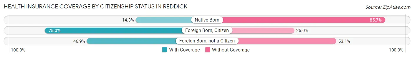 Health Insurance Coverage by Citizenship Status in Reddick