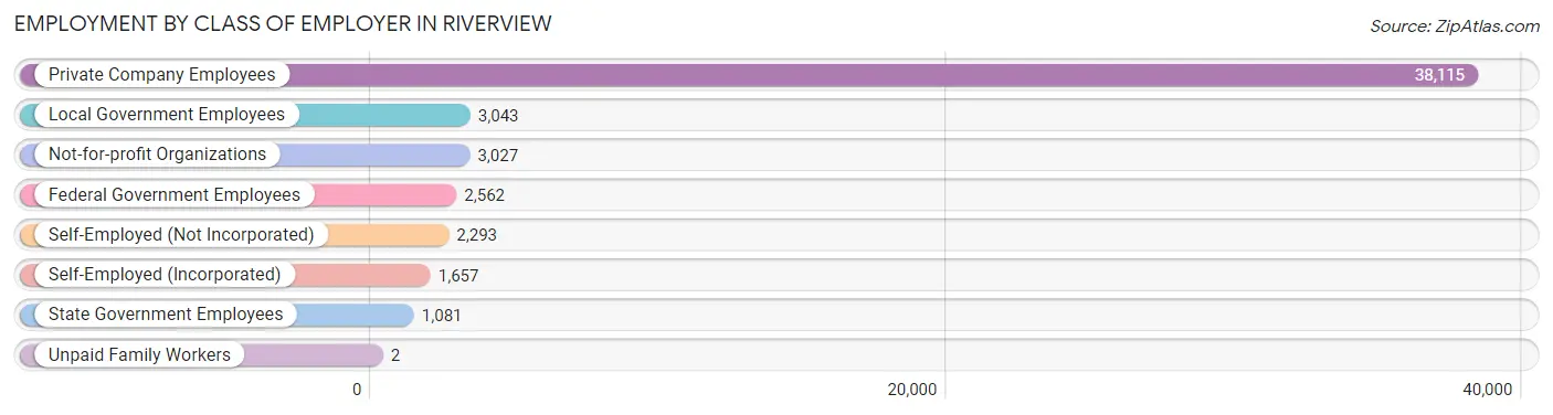 Employment by Class of Employer in Riverview