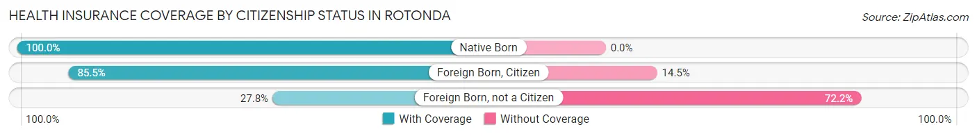Health Insurance Coverage by Citizenship Status in Rotonda