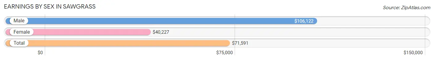 Earnings by Sex in Sawgrass