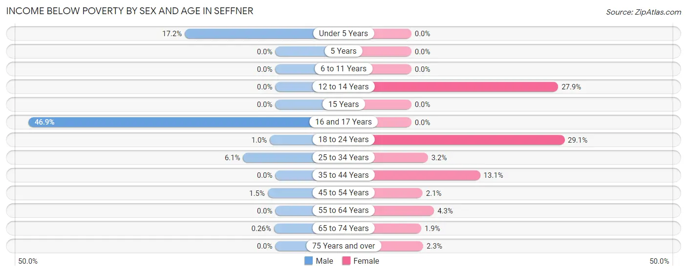 Income Below Poverty by Sex and Age in Seffner