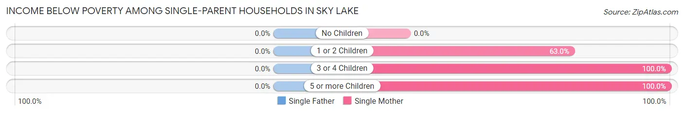 Income Below Poverty Among Single-Parent Households in Sky Lake