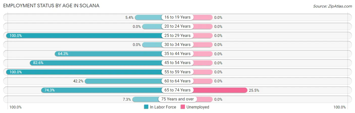 Employment Status by Age in Solana