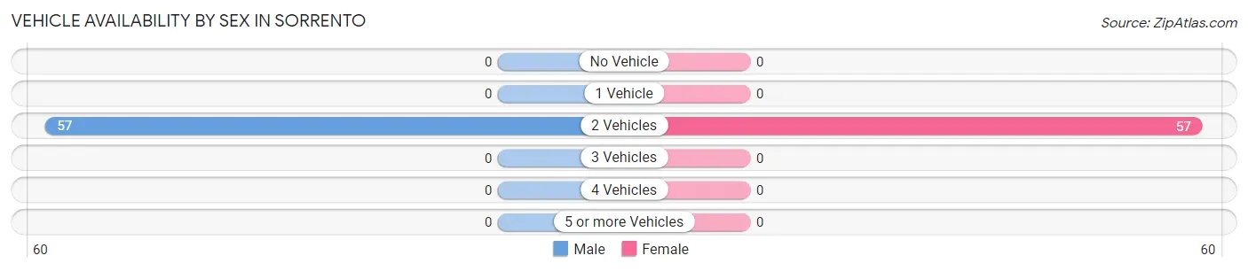Vehicle Availability by Sex in Sorrento