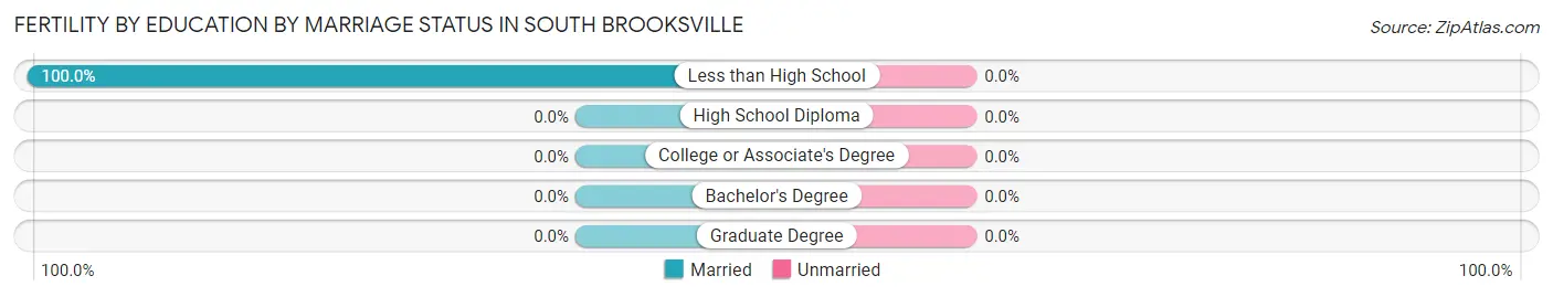 Female Fertility by Education by Marriage Status in South Brooksville