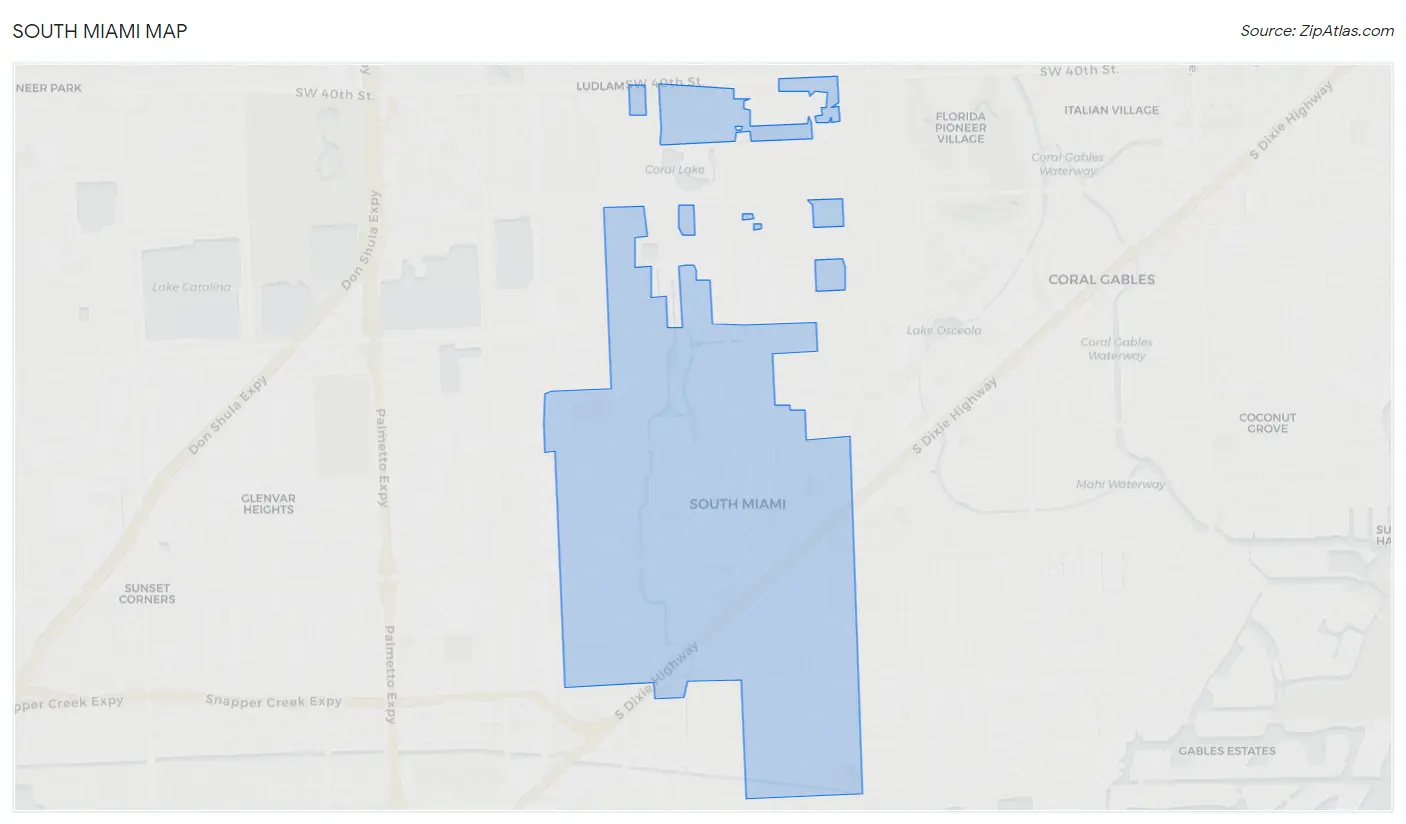 South Miami Map