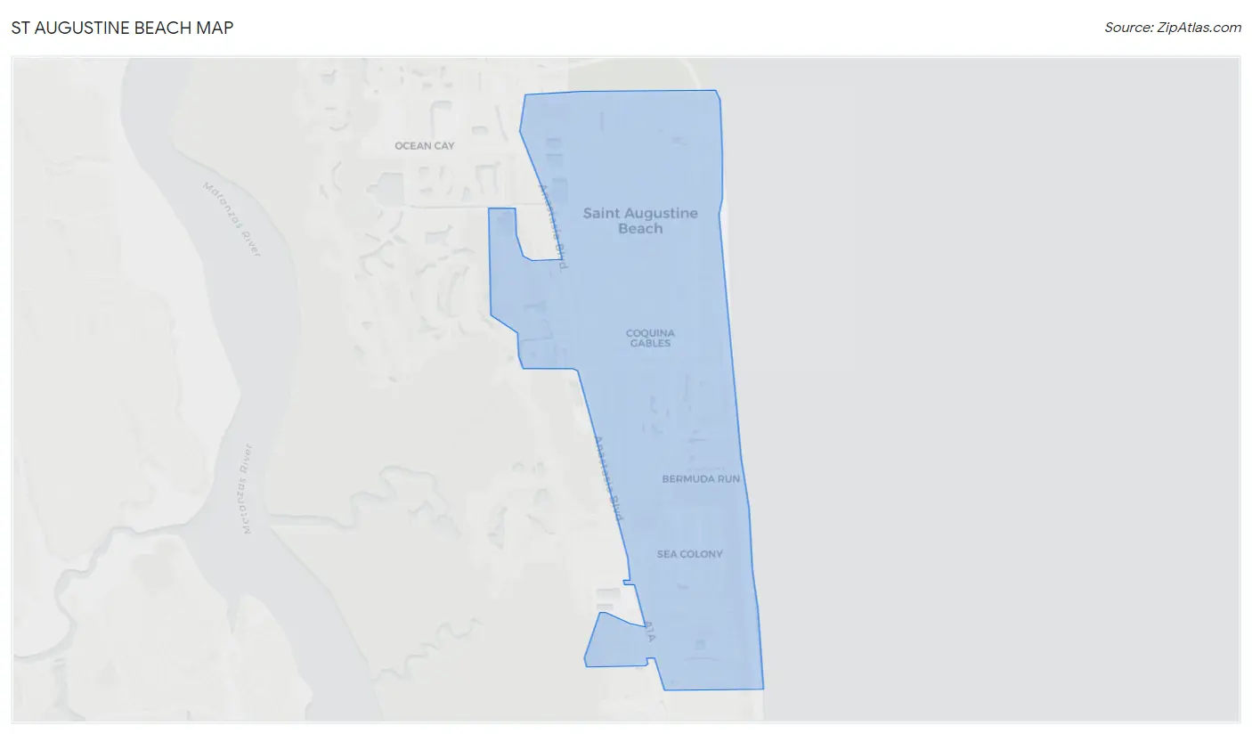 St Augustine Beach Map