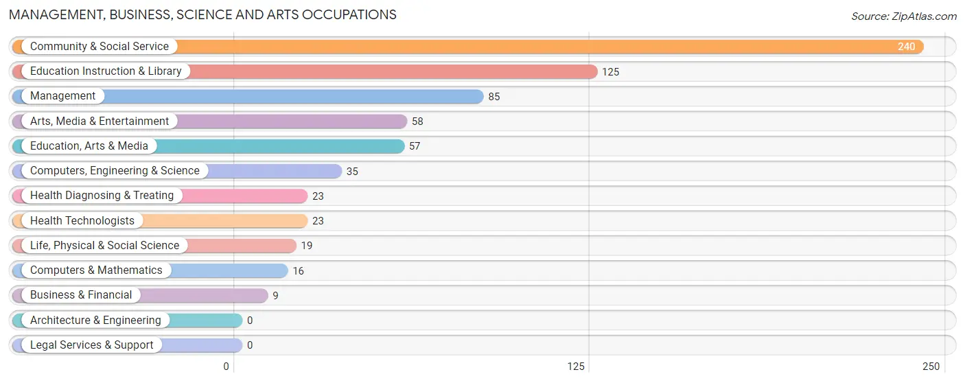 Management, Business, Science and Arts Occupations in St Leo