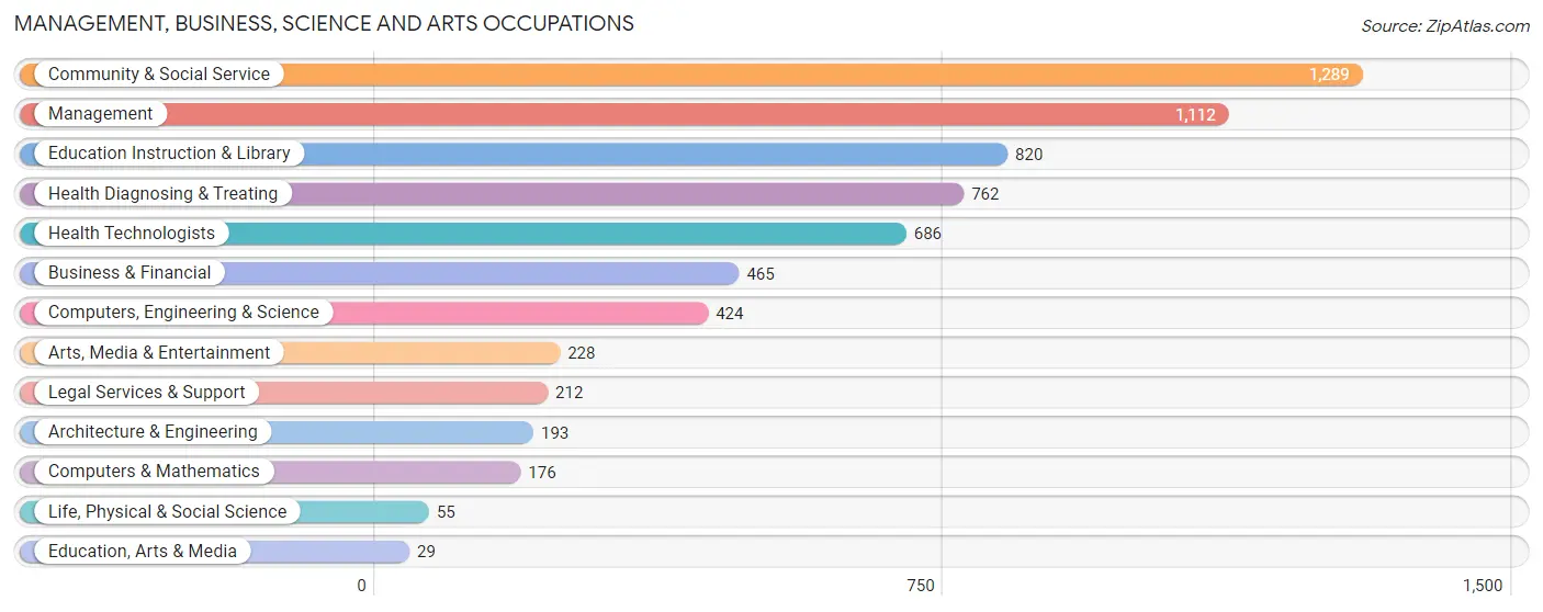 Management, Business, Science and Arts Occupations in Sunset