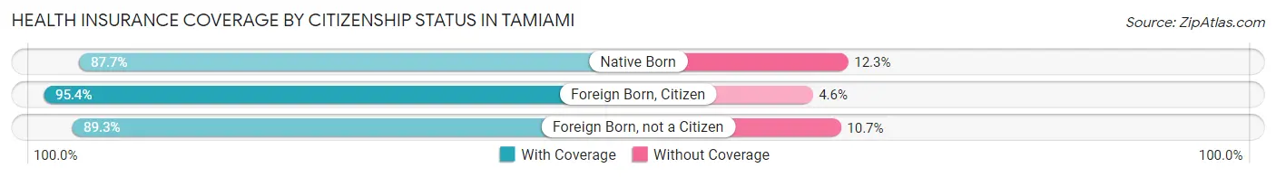 Health Insurance Coverage by Citizenship Status in Tamiami