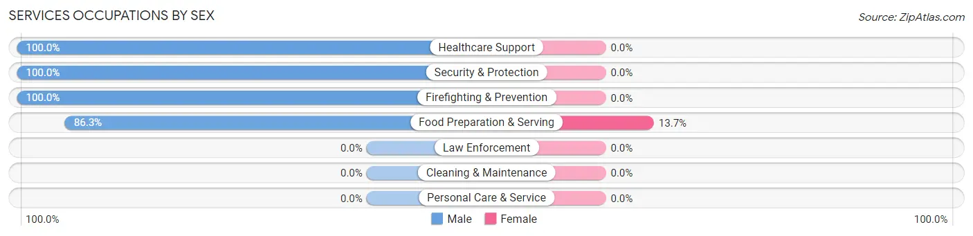 Services Occupations by Sex in Tangerine