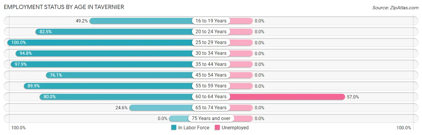 Employment Status by Age in Tavernier