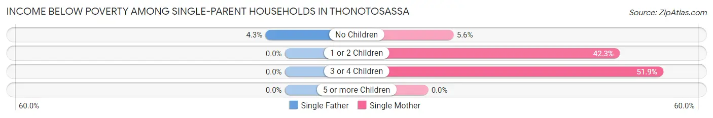 Income Below Poverty Among Single-Parent Households in Thonotosassa