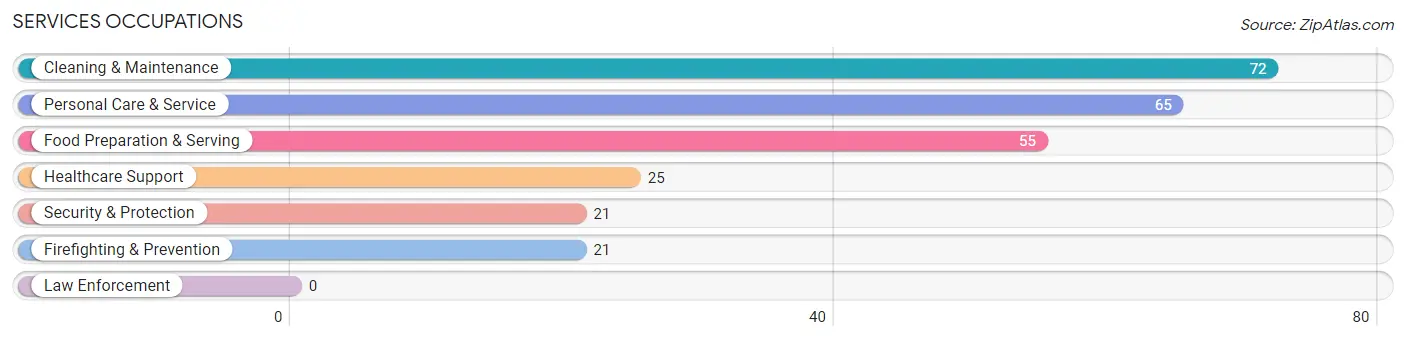 Services Occupations in Treasure Island