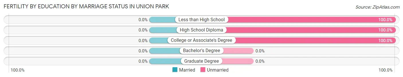 Female Fertility by Education by Marriage Status in Union Park