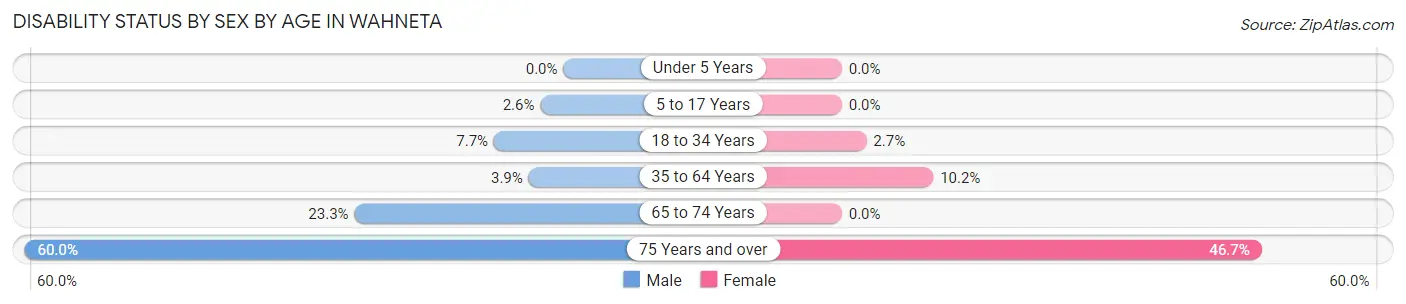 Disability Status by Sex by Age in Wahneta