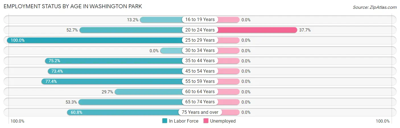 Employment Status by Age in Washington Park