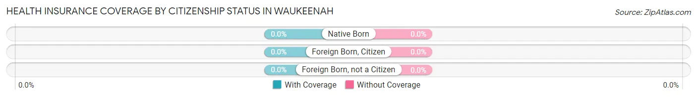 Health Insurance Coverage by Citizenship Status in Waukeenah