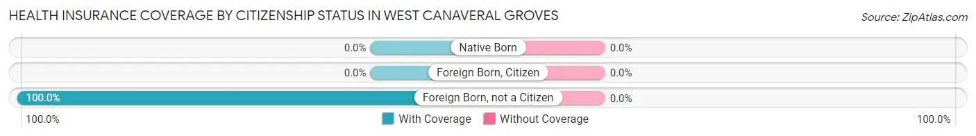 Health Insurance Coverage by Citizenship Status in West Canaveral Groves