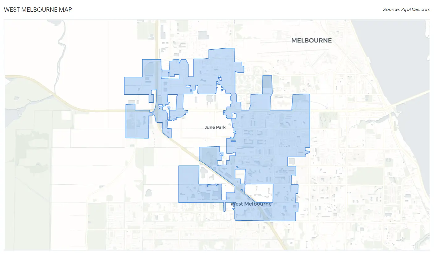 West Melbourne Map