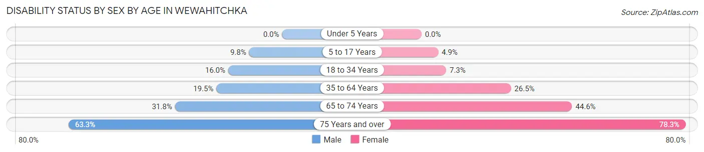 Disability Status by Sex by Age in Wewahitchka