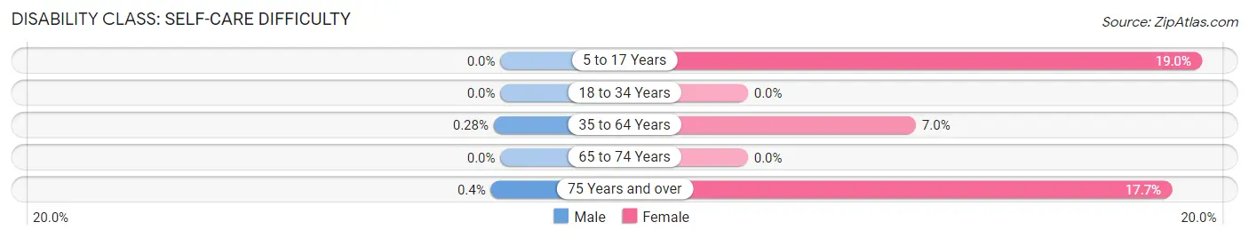 Disability in White City: <span>Self-Care Difficulty</span>