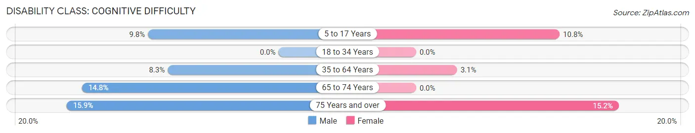 Disability in Williamsburg: <span>Cognitive Difficulty</span>