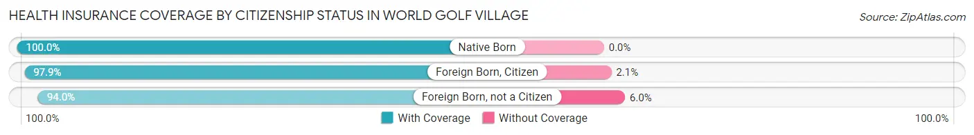 Health Insurance Coverage by Citizenship Status in World Golf Village
