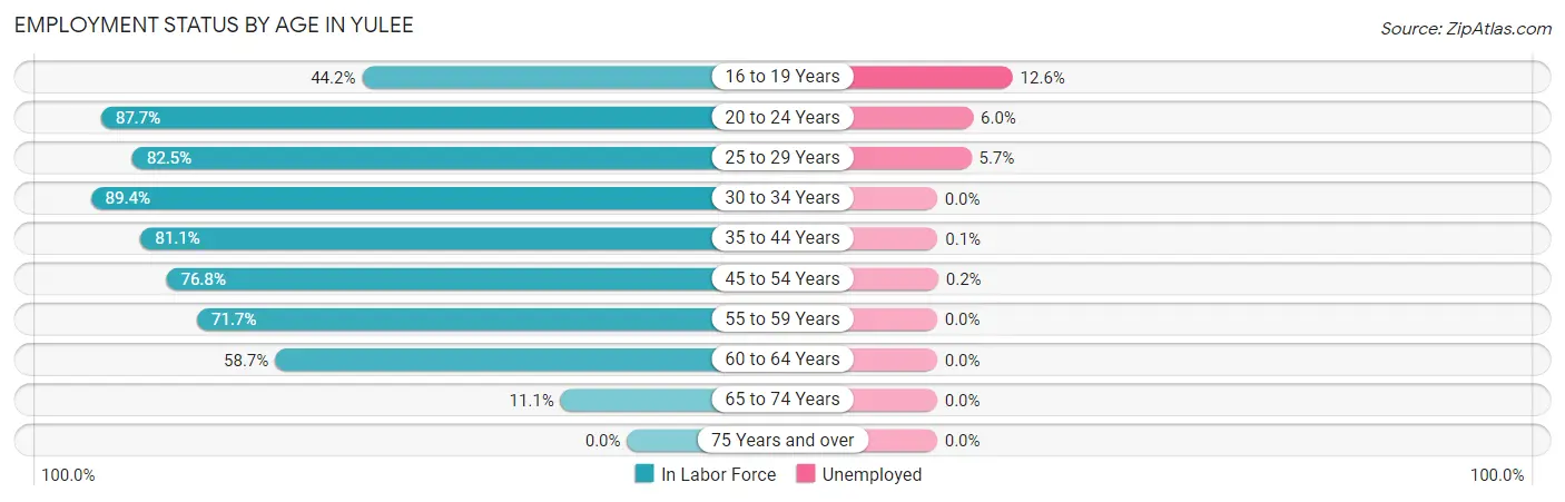 Employment Status by Age in Yulee