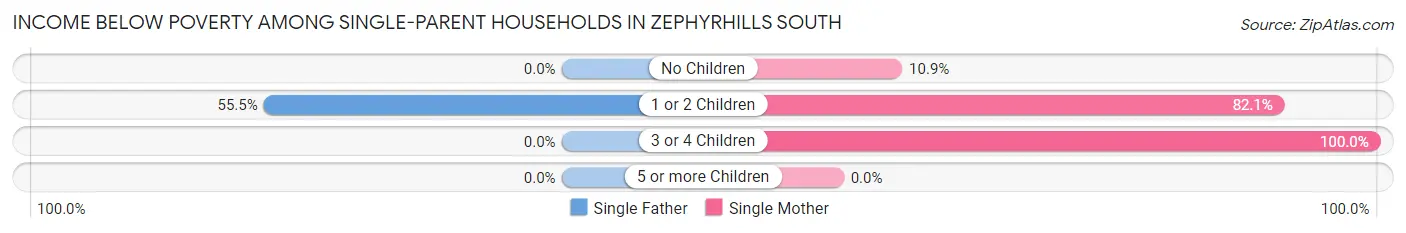 Income Below Poverty Among Single-Parent Households in Zephyrhills South