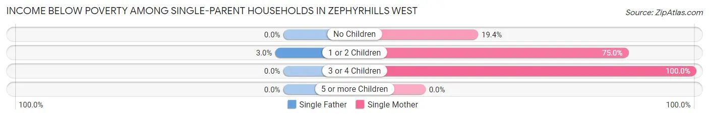 Income Below Poverty Among Single-Parent Households in Zephyrhills West
