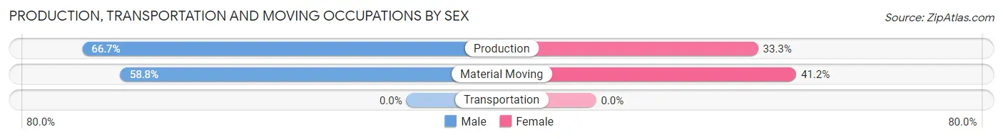 Production, Transportation and Moving Occupations by Sex in Ambrose