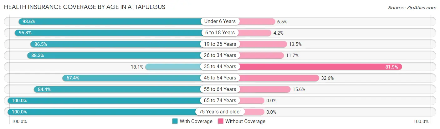 Health Insurance Coverage by Age in Attapulgus