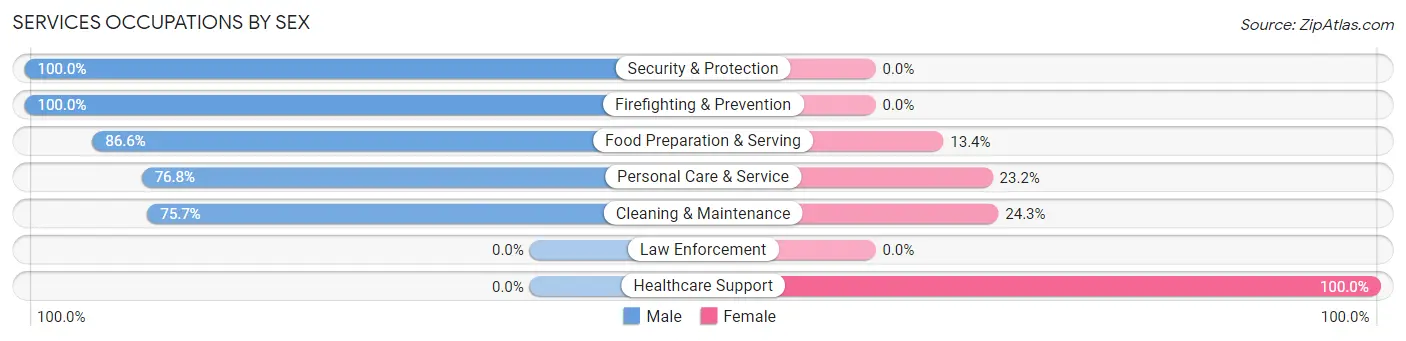 Services Occupations by Sex in Austell