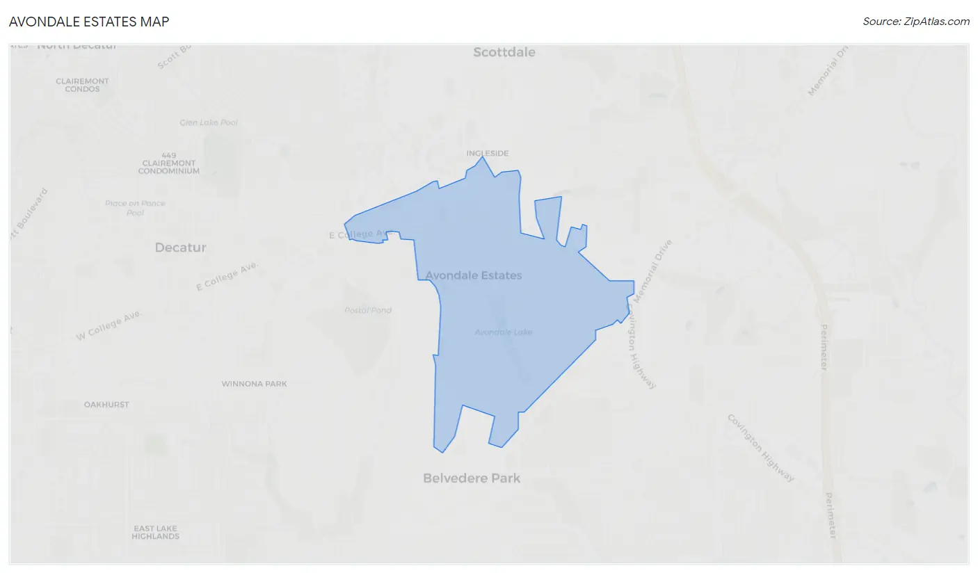 Avondale Estates Map