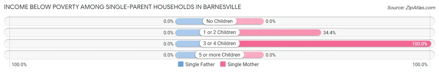 Income Below Poverty Among Single-Parent Households in Barnesville