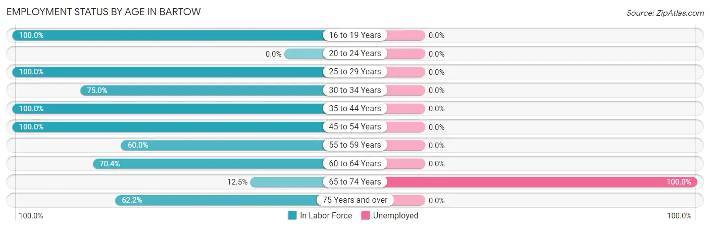 Employment Status by Age in Bartow