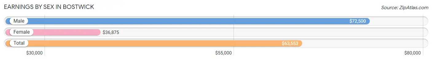 Earnings by Sex in Bostwick