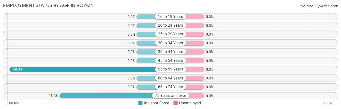 Employment Status by Age in Boykin