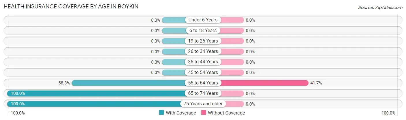Health Insurance Coverage by Age in Boykin