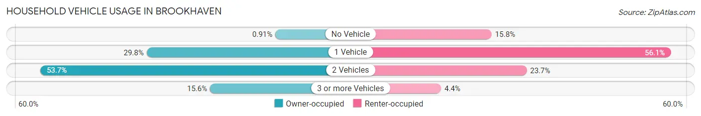 Household Vehicle Usage in Brookhaven
